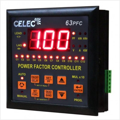 8 Channels APFC Relay with Automatic Power Factor Controller Electricity Saver 63PFC 240V-415V